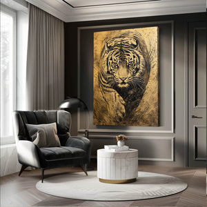 Giant Old Tiger Wall Art | MusaArtGallery™