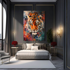 Giant Tiger Face Canvas Wall Art | MusaArtGallery™
