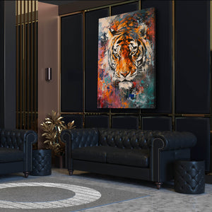 Giant Tiger Face Canvas Wall Art | MusaArtGallery™