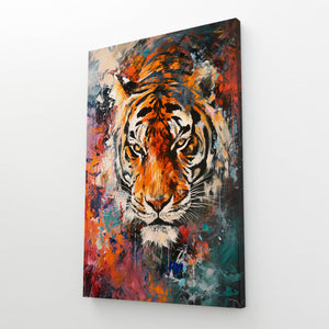 Giant Tiger Face Canvas Wall Art | MusaArtGallery™