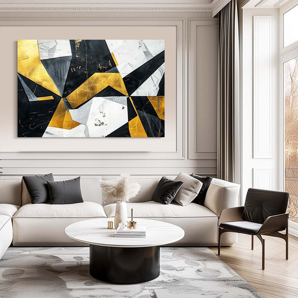 Gilded Angles Abstract Art | MusaArtGallery™