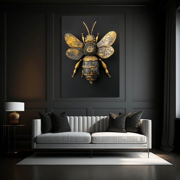 Gilded Majesty Bee Art | MusaArtGallery™