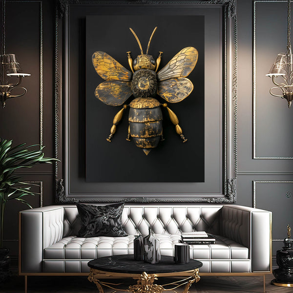 Gilded Majesty Bee Art | MusaArtGallery™