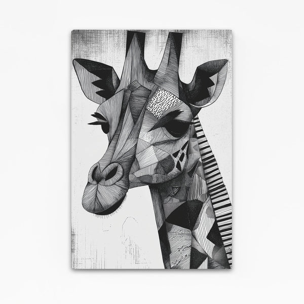 Giraffe Art Black And White