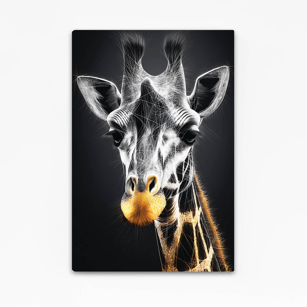 Giraffe Artwork Black And White