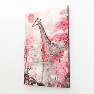 Giraffe Artwork Pink