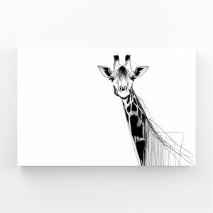 Giraffe Artwork White