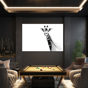 Giraffe Artwork White