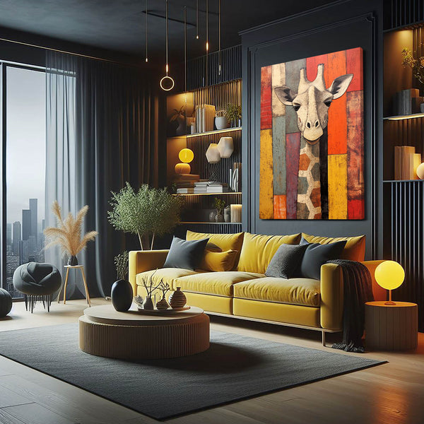 Giraffe Bathroom Wall Art