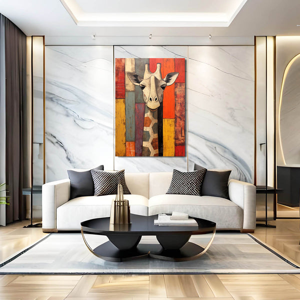 Giraffe Bathroom Wall Art