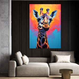 Giraffe Colorful Wall Art | MusaArtGallery™
