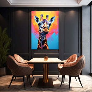 Giraffe Colorful Wall Art | MusaArtGallery™