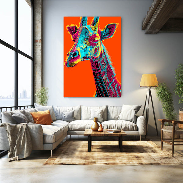 Giraffe Prints On Canvas