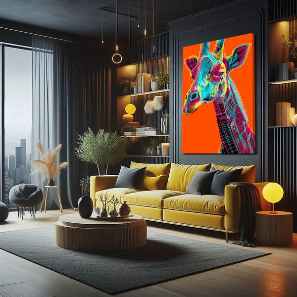 Giraffe Prints On Canvas