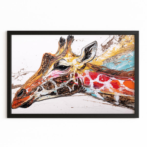 Giraffe Wall Art Framed