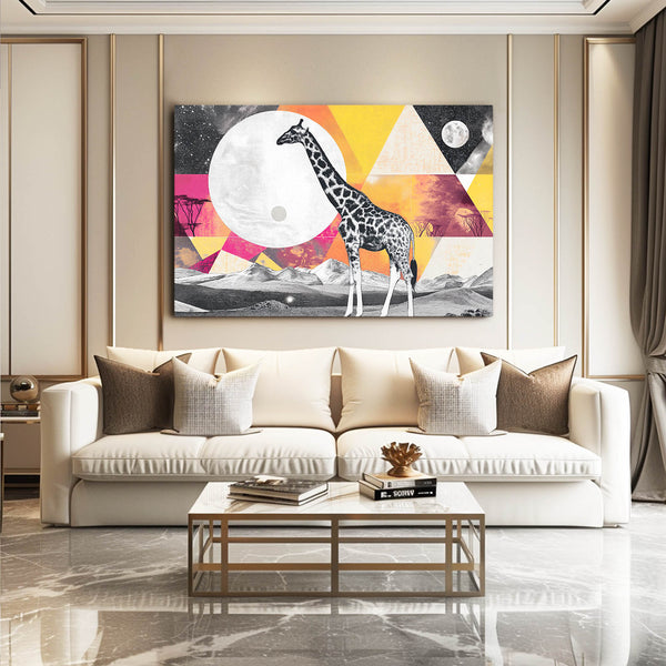 Giraffe Wall Art Geometric