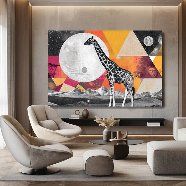 Giraffe Wall Art Geometric