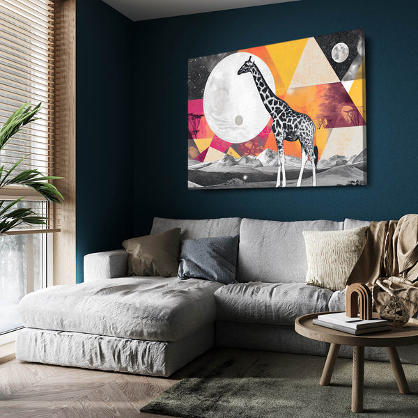 Giraffe Wall Art Geometric