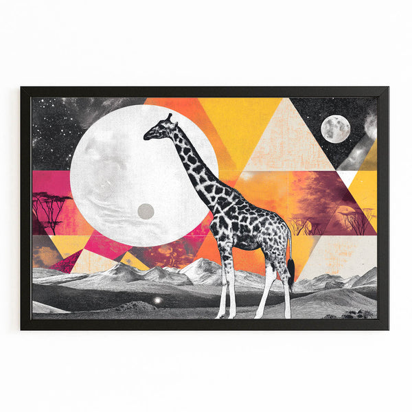Giraffe Wall Art Geometric
