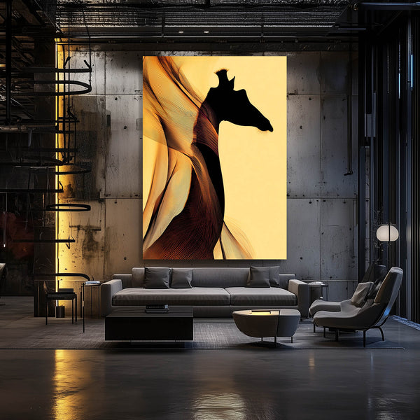 Giraffe Wall Art Yellow