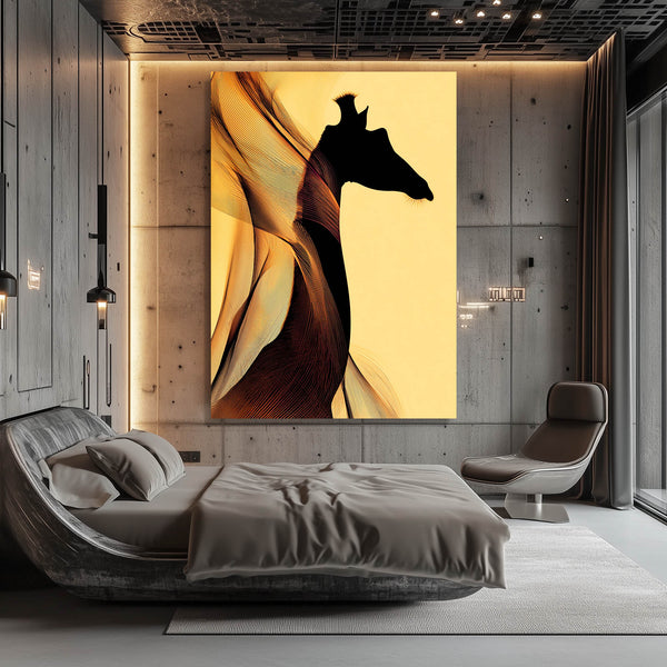 Giraffe Wall Art Yellow