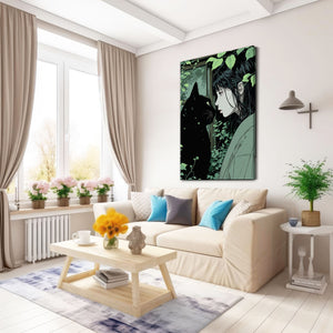 Girl and Cat Wall Art | MusaArtGallery™