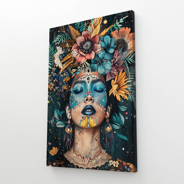 Girl and Flowers Boho Art | MusaArtGallery™