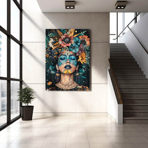 Girl and Flowers Boho Art | MusaArtGallery™