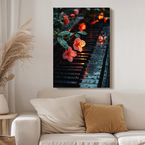 Glowing Flowers Piano Art  | MusaArtGallery™