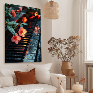 Glowing Flowers Piano Art  | MusaArtGallery™