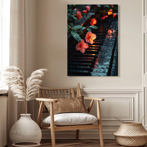 Glowing Flowers Piano Art  | MusaArtGallery™