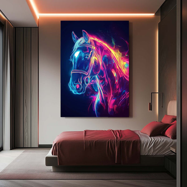 Glowing  Horse Wall Art