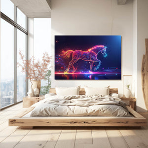 Gold And Black Horse Art