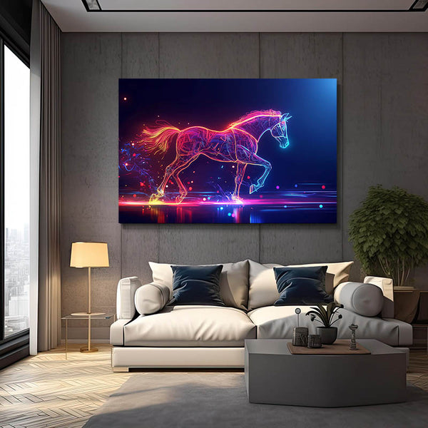 Gold And Black Horse Art