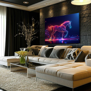 Gold And Black Horse Art