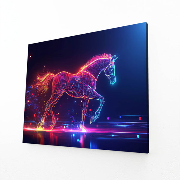 Gold And Black Horse Art