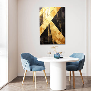 Gold and Black Abstract Wall Art | MusaArtGallery™