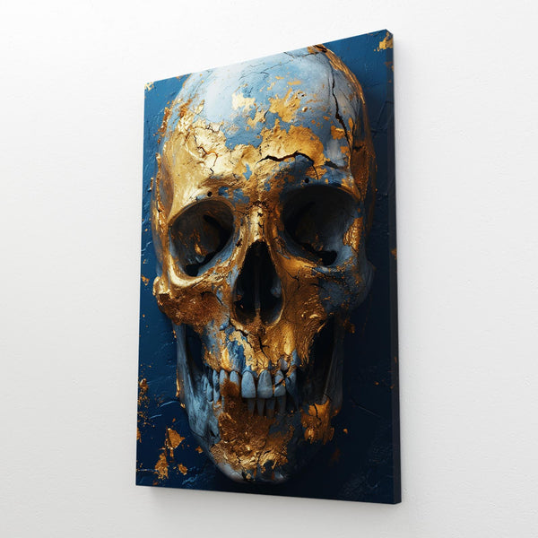 Gold and Blue Skull Art | MusaArtGallery™