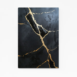 Gold Black Abstract Art