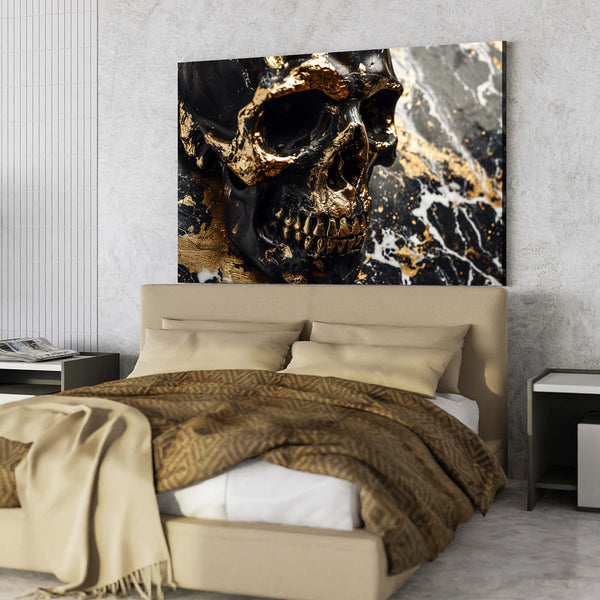 Gold Black Skull Art | MusaArtGallery™