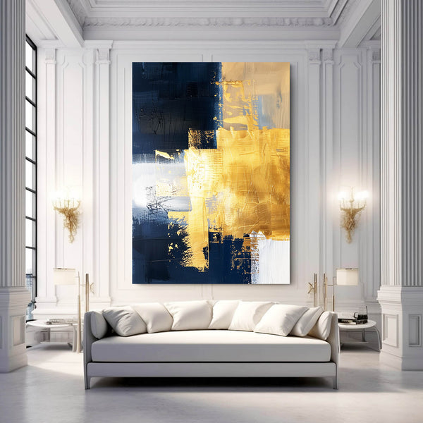 Gold Brush Abstract Art | MusaArtGallery™