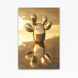 Gold Cactus Art