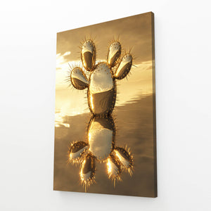 Gold Cactus Art