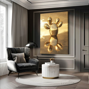 Gold Cactus Art