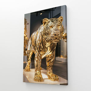 Gold Canvas Tiger Art | MusaArtGallery™