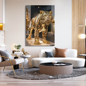 Gold Canvas Tiger Art | MusaArtGallery™