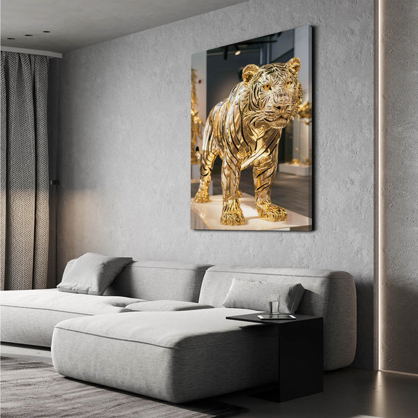 Gold Canvas Tiger Art | MusaArtGallery™