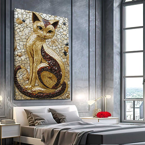 Gold Cat Art | MusaArtGallery™