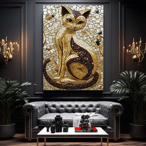 Gold Cat Art | MusaArtGallery™