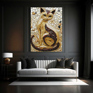 Gold Cat Art | MusaArtGallery™